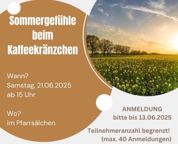 Sommergefühle beim Kaffeekränzchen